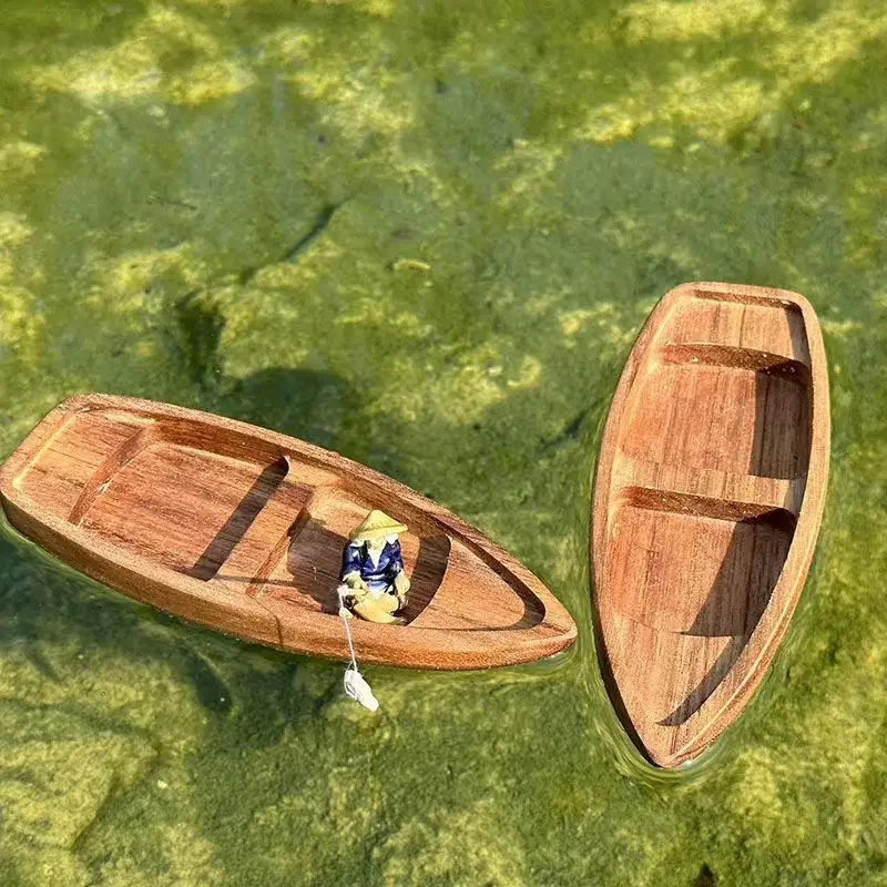 Fishing Boat Oar - Handmade Wooden Boat Mini Floating Boat