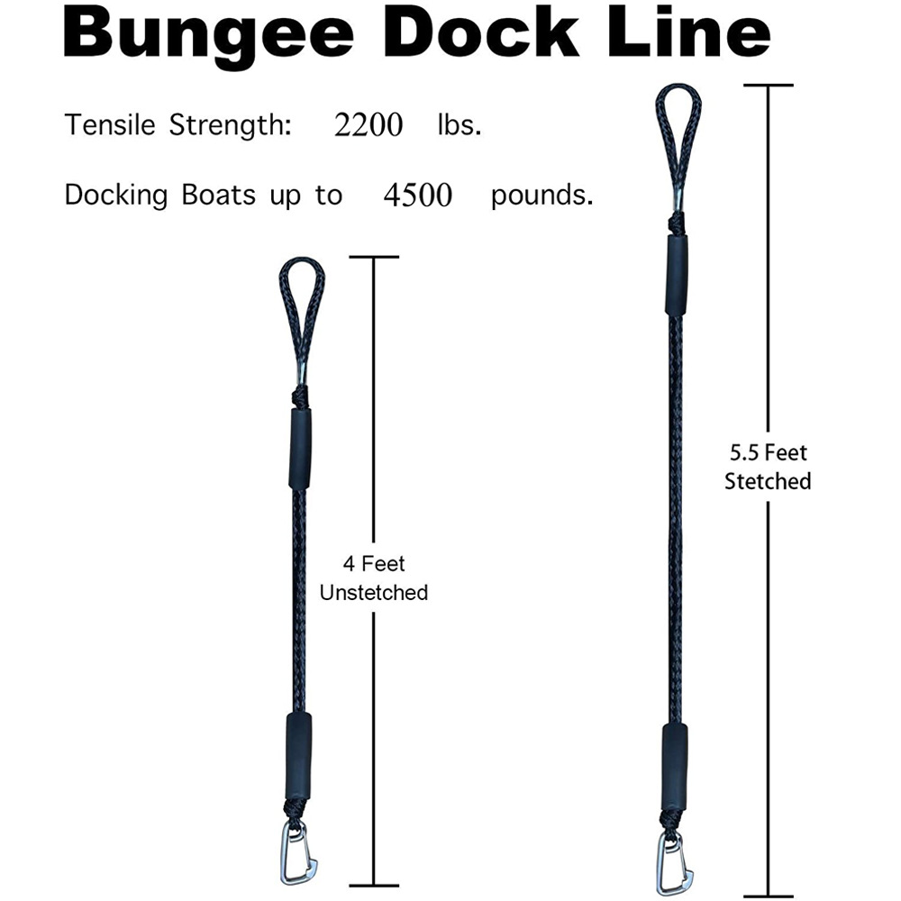 Boat Bungee Dock Line M8 Hook  - огляд і ціна Fishing Boat Anchor